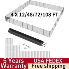 ✅Pool Fence 4 X 12/48/72/108 Ft Pool Fences for Inground Pools Steel Legs PVC 