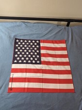 Vintage USA Flag Pattern Bandana American Made