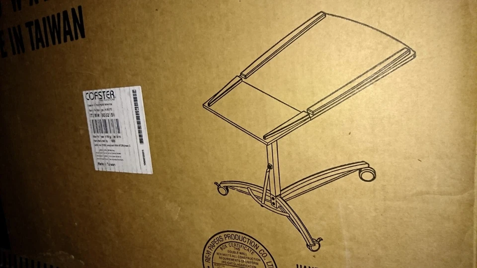 Bandeja de escritorio enrollable negra para computadora Coaster 800215ii - nueva, faltan piezas Foto 4 de 4