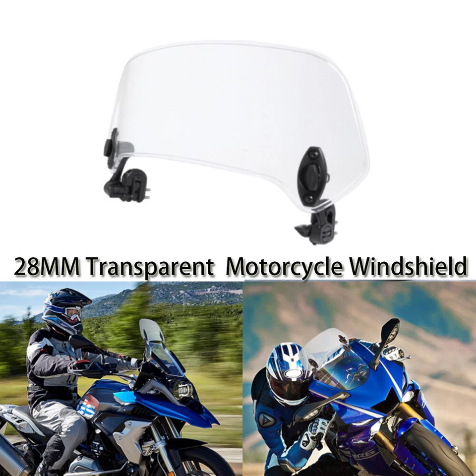 Extensión Parabrisas Moto Universal Ajustable Clip-on Extensor Parabrisas Foto 2 de 4