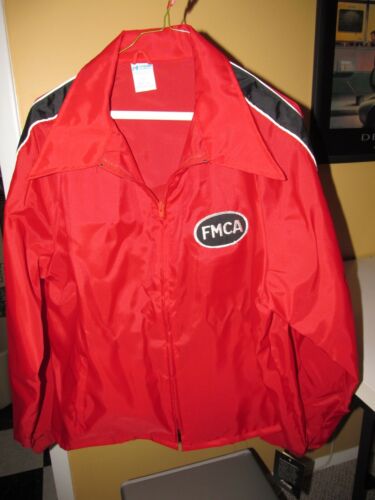 Vintage Michigan FMCA Knights Of The Highway Red Windbreaker w/Extra Patches XL - Picture 1 of 6