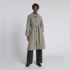 Everlane The Italian Rewool® Trench Pewter Houndstooth Size Xl Nwt