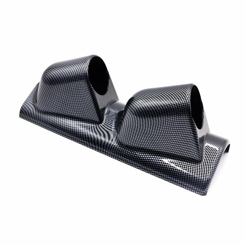 2" 53mm Car Carbon Fiber A Pillar Pod Dual-Hole Gauge Holder Right Side x1 - Picture 2 of 10