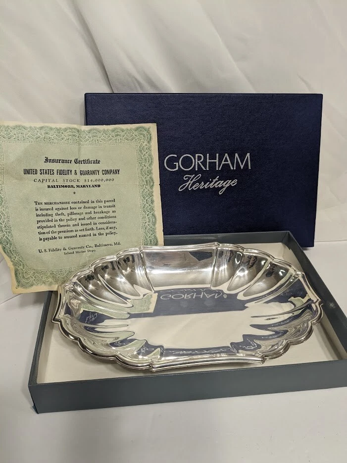Gorham Heritage In Antique Us Silver-Plated Platters & Trays for