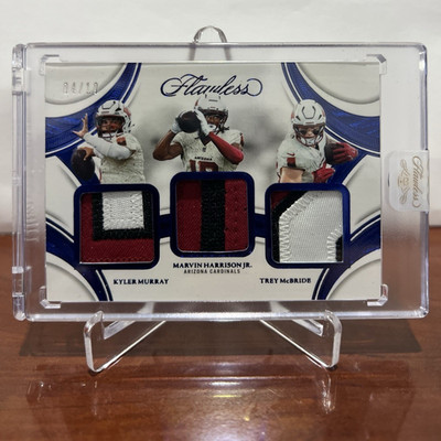 Panini 2025 Flawless Triple Patches Kyler Murray Harrison McBride TP-ARI 4/10
