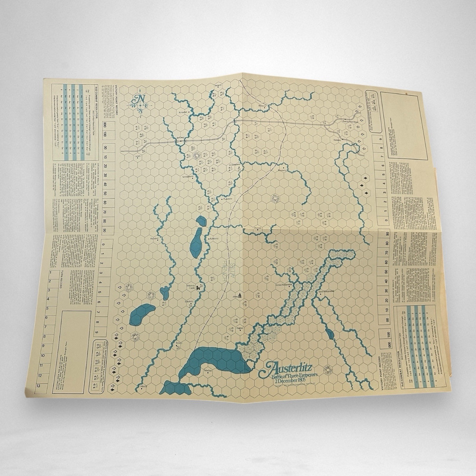 Austerlitz Simulations Publications War Game 1972 White Box Punched