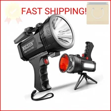 Rechargeable Spotlight, High Lumens 1000,000 LED Flashlight with Multi-Purpose F