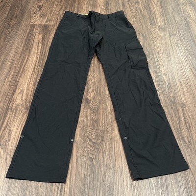 prAna Pants Relaxed Fit Mens Straight Leg Jambe Droite Hiking Color Black 31X32