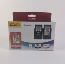 NEW Canon PG 240XL Black CLI 241XL Color Ink Cartridge with 50 Photo Paper