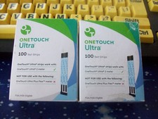 100 ONE TOUCH ULTRA TEST STRIPS 1 BOX OF 100, EXP 9-30-2026, DINGED SEALED BOX