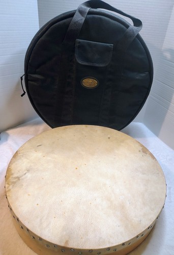 Vintage BODRAN 18" Irish Drum With Superior Carry Case San Francisco Cases