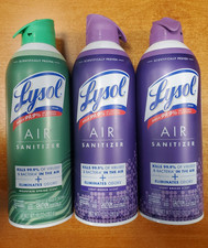 3 Pk: Lysol Air Sanitizer Spray-Lavender Sky  Mountain Spring 10 oz ea 1D