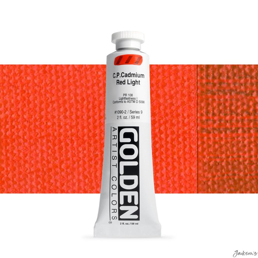 Golden Heavy Body Acrylic Paint 60ml Tube Pure Cadmium Red Light For Artists