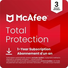 McAfee Total Protection 1 Device 1 Year Antivirus VPN Email Delivery 2026