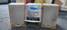 CD Player with Speakers - Hifi System for Home with Radio, USB, MP3, Clock Alarm