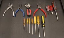 Hand Tool Set | Pliers Adjustable Wrench Screwdrivers Kit | Mixed Tools Restored