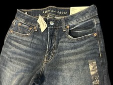 American Eagle Women  s Dreamy Drape Stretch Baggy Wide-Leg Jeans Size 2 Reg 26W