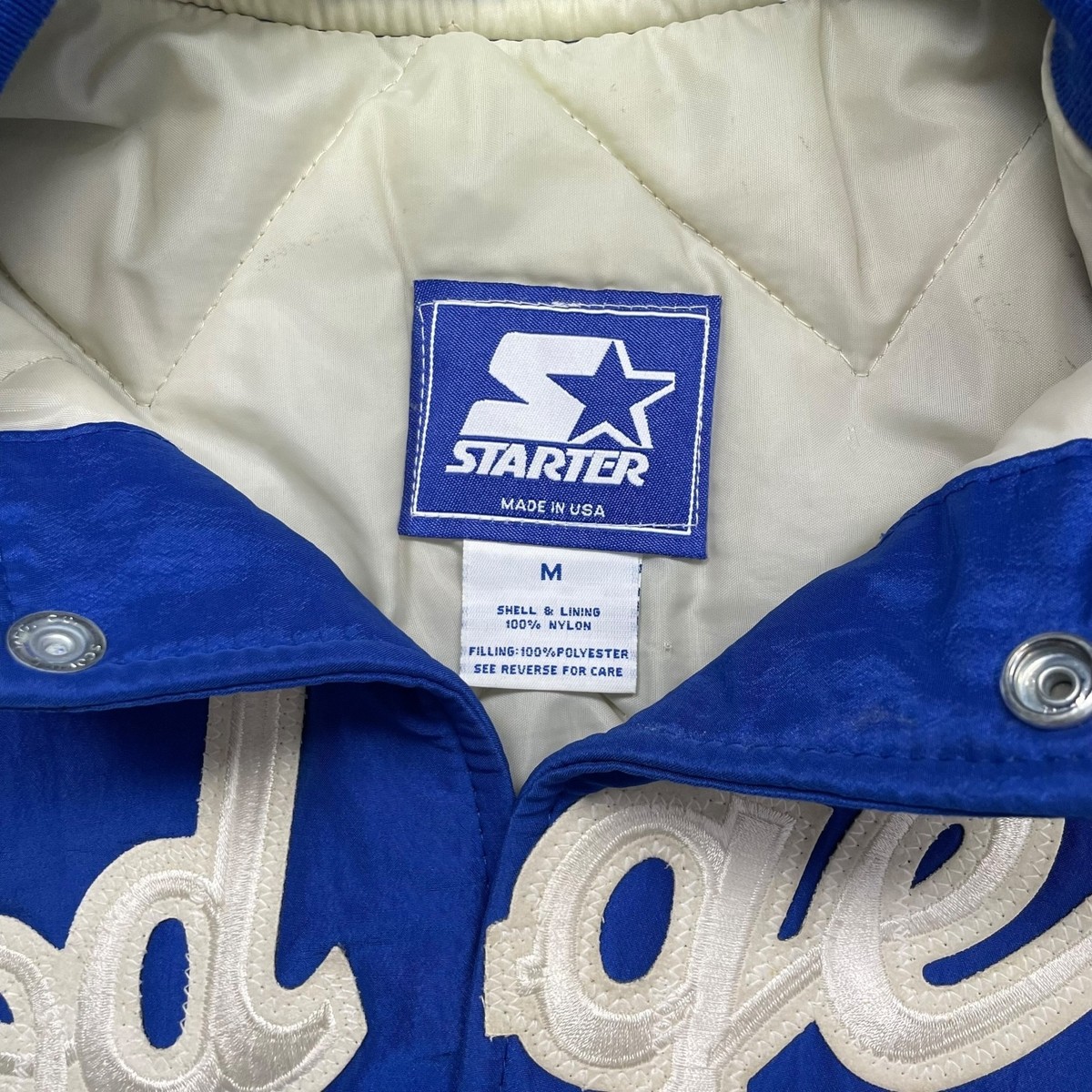 VTG 90s MLB Los Angeles Dodgers STARTER NOMO #16 SATIN BOMBER