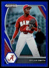 2021 Panini Prizm Draft Picks Base Autographs Carolina Blue Velocity Dylan Smith