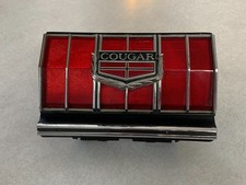 1974 - 1976 Mercury Cougar Rear Gas Fuel Door W Name Plate - Emblem - Reflector 1974 - 1976 Mercury Cougar Rear Gas Fuel Door W Name Plate - Emblem - Reflector