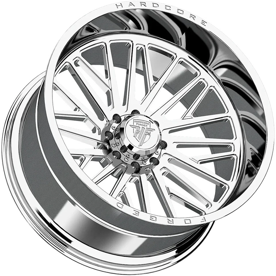 (Set of 4) Hardcore Forged Assasin 26x14 6x5.5" -76mm Polished Wheels Rims Foto 3 de 4