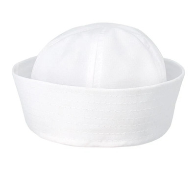 NWOT Sailor s Hat White Cotton Unisex Adult Dress Ups Costume Party FREE SHIP