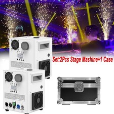 2PCS 1200W Cold Spark Machine Party Stage Sparkle DJ Party Show With Flight Case
