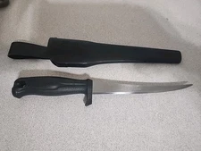 Vtg Normark Sweden Stainless Steel Fish Fillet Knife W/ Sheath *NEW OLD STOCK*