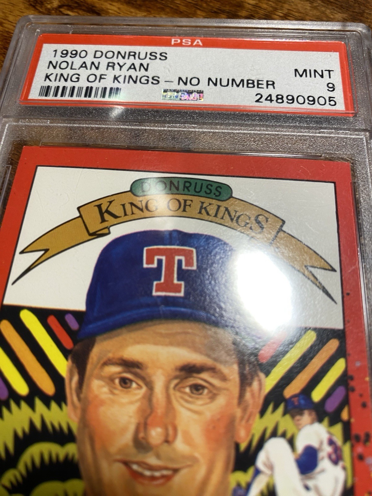 1990 donruss nolan ryan no number psa 9