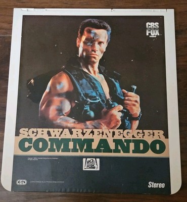 Vintage 1986 Commando CED Videodisc Schwarzenegger