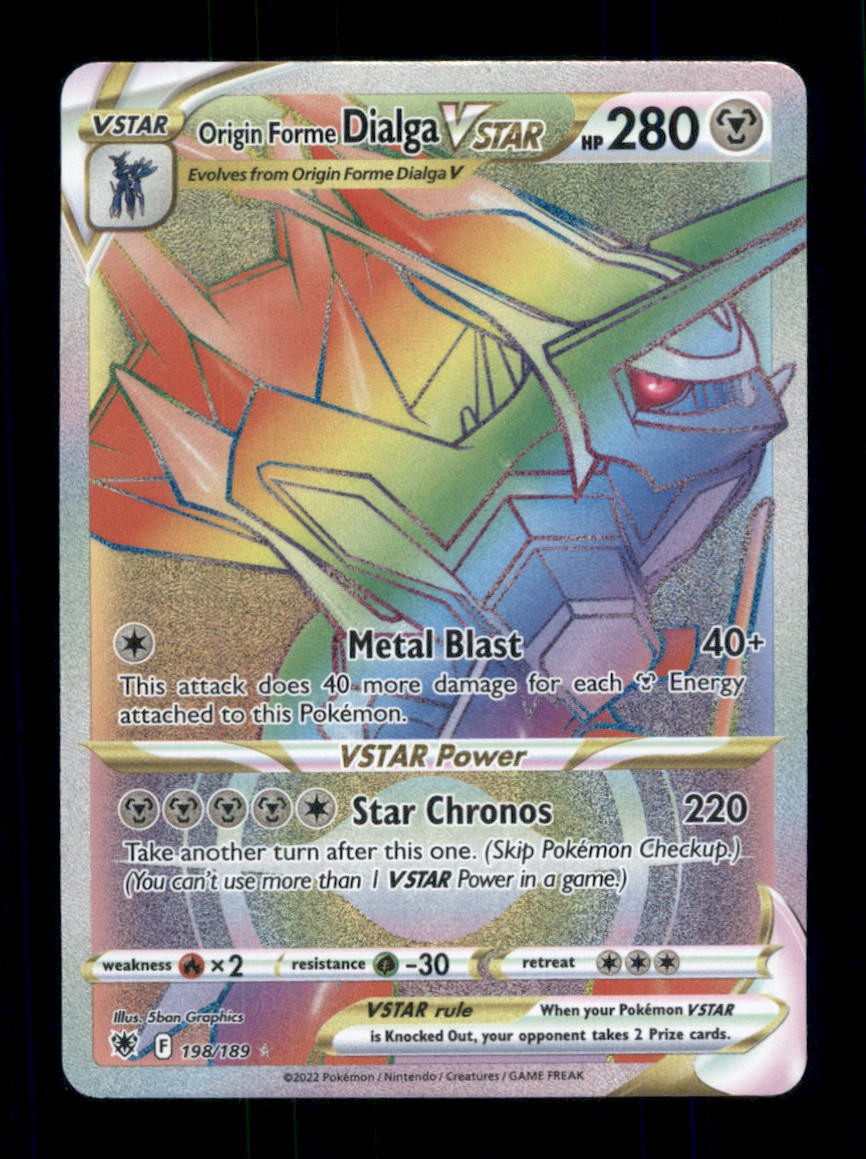 Origin Forme Dialga VSTAR (Secret) Secret Rare Holo SWSH10: Astral Radiance 198/
