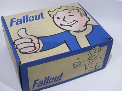 Vintage Fallout Vault Boy Fan Set Vinyl Figur Endurance Hard Work Book Plant Pin