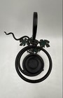 Black Wrought Iron Metal Grape Vine Leaf Barware Wine Aerator Dispenser Holder — photo 5