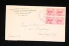 US COVER BATTLE OF WHITE PLAINS FDC SCOTT 629 BLOCK OF 4 EVENT CANCEL