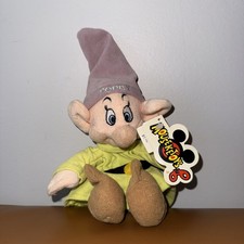 Disney Parks Plush Bean Bag Mini Toy Dopey Snow White  Seven Dwarfs  NWT