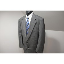 VTG Brooks Brothers Blazer Sport Coat Mens Size 46R Grey Two Button Made IN USA