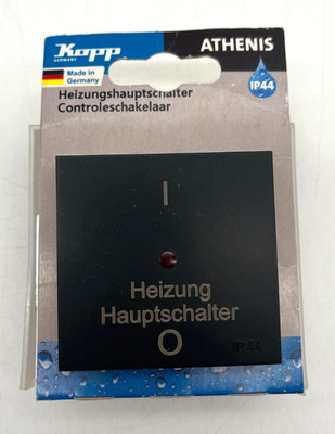 Kopp Athenis Heizungshauptschalter mit Lampe 6997.1508.9 Restposten Neu