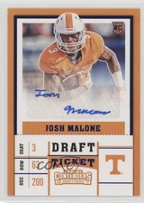 2017 Panini Contenders Draft Picks Ticket Blue Foil Josh Malone #257 Auto p6d