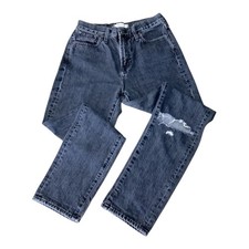 Madewell The Perfect Vintage Straight Leg Jean, Black Wash Denim, Sz 26