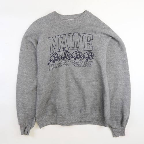Vintage Maine Black Bears Crewneck Sweatshirt Size XL Super Weights By Russell