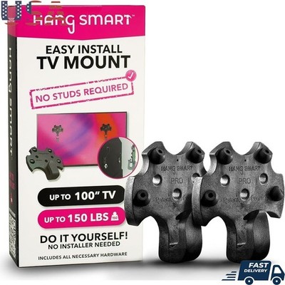 No-Stud TV Wall Mount 19-100 Inch Easy Install Universal Fit Durable Design New