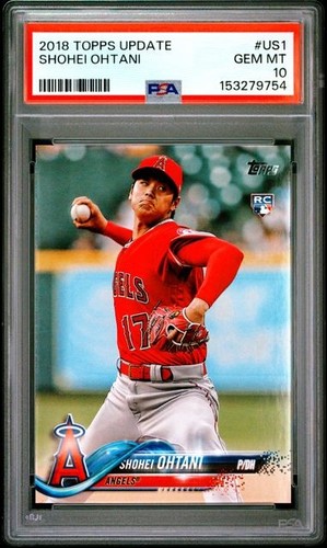 2018 Topps Update Series - Shohei Ohtani #US1 Pitching Red Jersey (RC) PSA 10