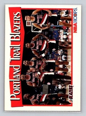 Portland Trail Blazers - 1991-92 Hoops #295 - Portland Trail Blazers