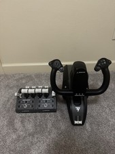 Thrustmaster Boeing Flight Yoke and Throttle Quadrant Controller Black White