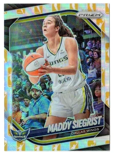 2025 Panini Prizm WNBA Basketball Gold WNBA Logo Maddy Siegrist #50