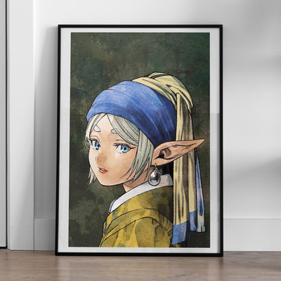 Frieren: Beyond Journey's End - Frieren with a Pearl Earring - 11x17'' Poster