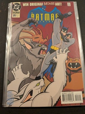 Batman Adventures 21 DC Comics Newsstand Man Bat Catwoman Animated Series 1994