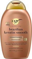 OGX Brazilian Keratin Smooth Conditioner 385ml | Sleek Shine Sulphate Free 13.27 per litre
