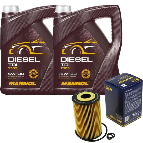 SCT Inspektionspaket 10L Mannol Diesel TDI 5W-30 FüR VW Touran 2.0-image