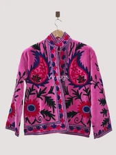 Festival Wear Handmade Ethnic Coat Colorful Suzani Embroidered Jacket Boho